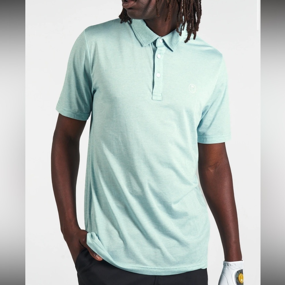 Palm Coasty Golf Polo in Seafoam